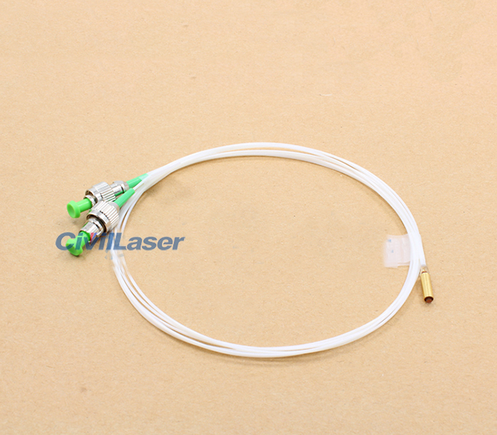 Optical Fiber Double Core Collimator C-Lens Gold Plated Tube APC Fiber Connector